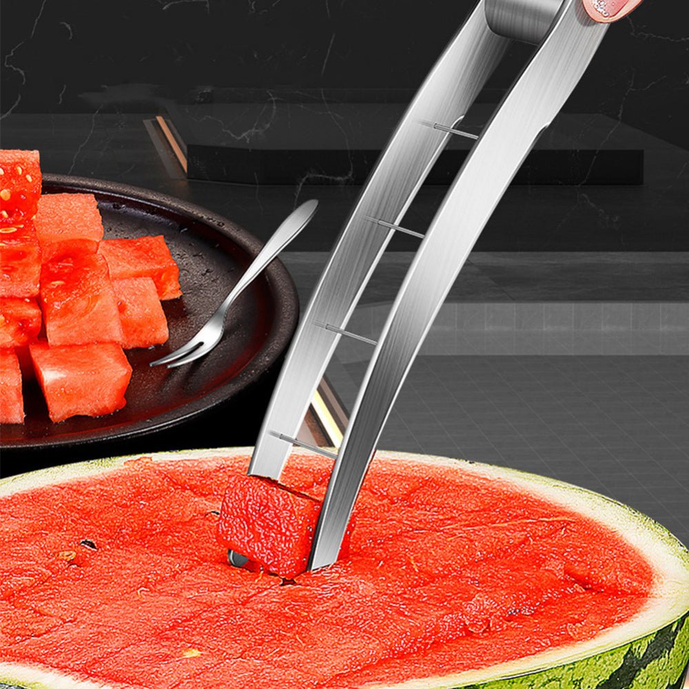 Couteau à Melon rapide et sécurisé en acier inoxydable 304, coupe la pastèque en Cubes, outil de cuisine très utile - House Tools Store