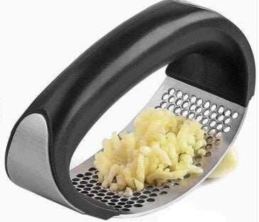 Presse à ail en acier inoxydable de la marque Stainless Steel, solide, efficace et sécurisée. Outil Manuel facile à utiliser, à nettoyer et à ranger. - House Tools Store