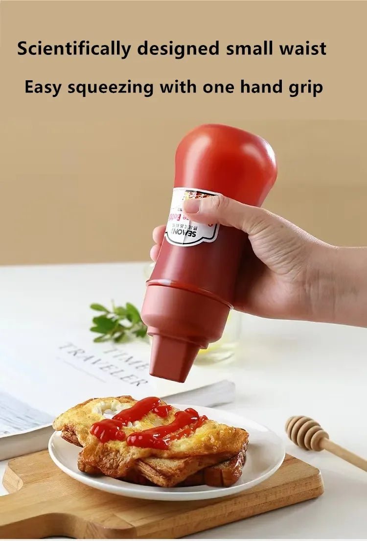 Bouteille à presser anti - fuite pour condiments, contenant pour salade, ketchup, confiture de miel, accessoire de cuisine, 1/2/3 pièces - House Tools Store