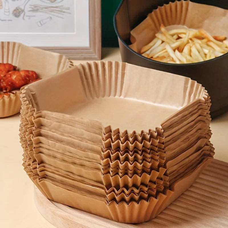 Friteuse à air doublée de papier antiadhésif, four à micro - ondes, facile à nettoyer et à séparer, cuisson plus saine, 50 paquets - House Tools Store