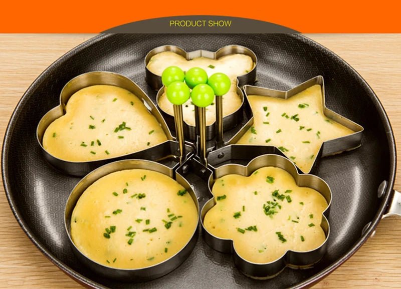 Moule à Omelette en acier inoxydable, ustensile de cuisine, forme de crêpes, œufs frits, 5 modèles - House Tools Store