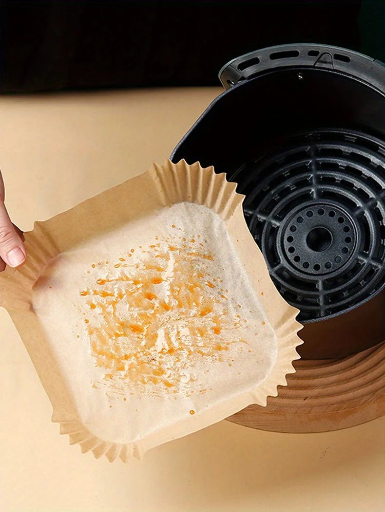 Friteuse à air doublée de papier antiadhésif, four à micro - ondes, facile à nettoyer et à séparer, cuisson plus saine, 50 paquets - House Tools Store