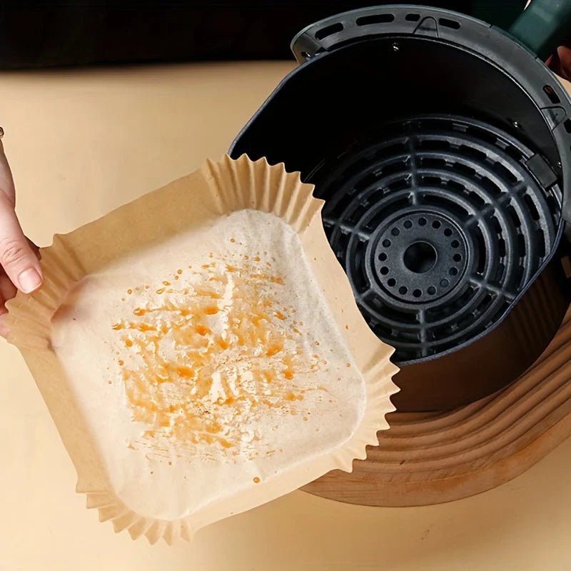 Friteuse à air doublée de papier antiadhésif, four à micro - ondes, facile à nettoyer et à séparer, cuisson plus saine, 50 paquets - House Tools Store