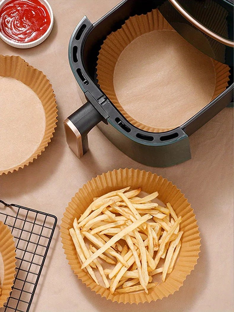 Friteuse à air doublée de papier antiadhésif, four à micro - ondes, facile à nettoyer et à séparer, cuisson plus saine, 50 paquets - House Tools Store