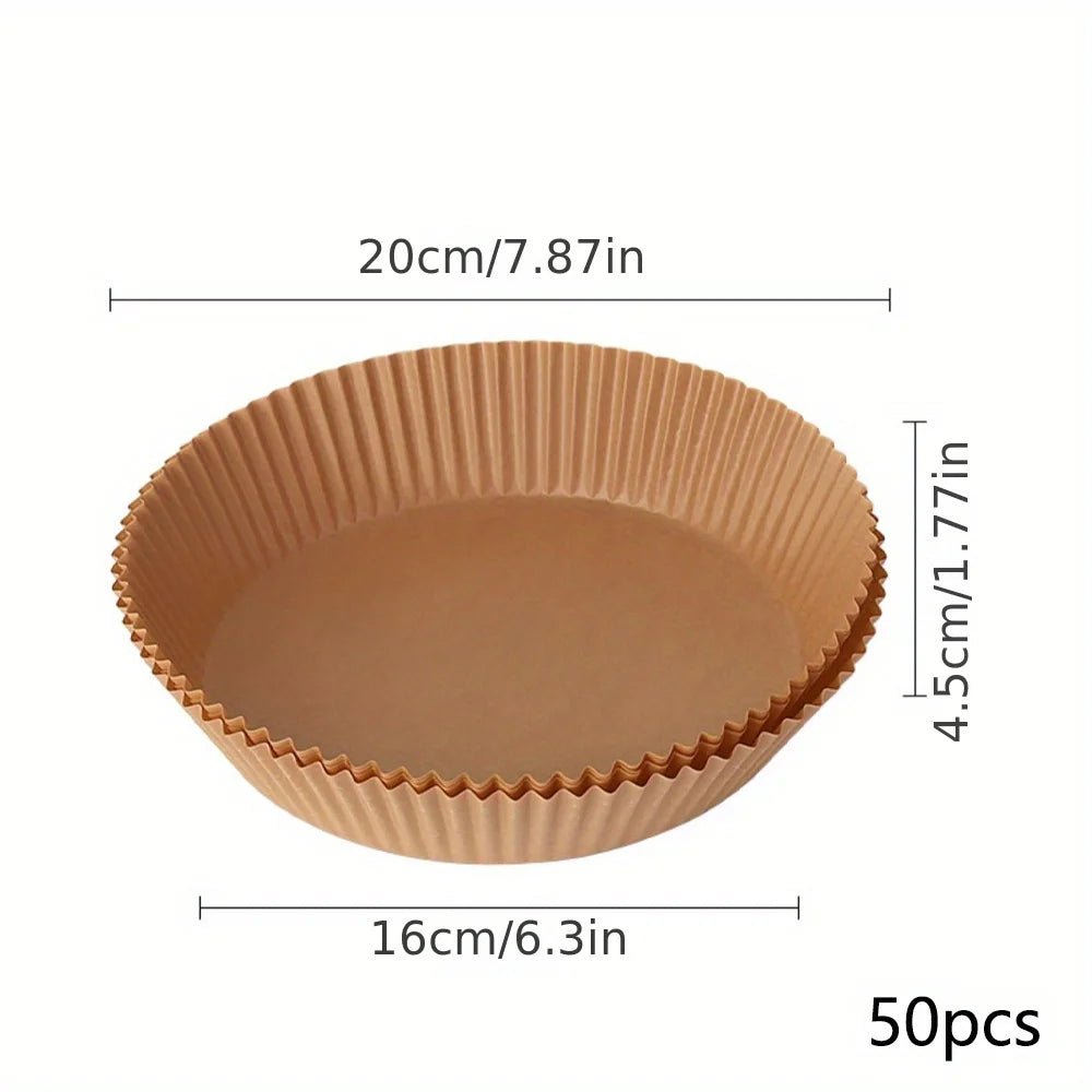 Friteuse à air doublée de papier antiadhésif, four à micro - ondes, facile à nettoyer et à séparer, cuisson plus saine, 50 paquets - House Tools Store
