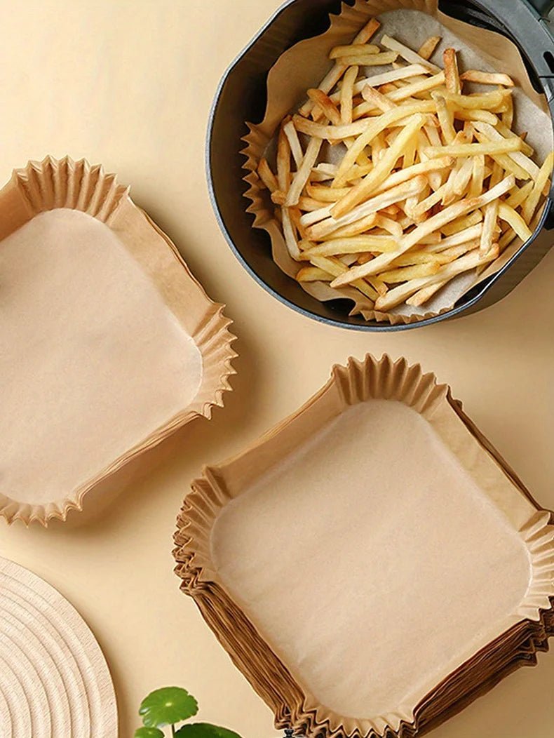 Friteuse à air doublée de papier antiadhésif, four à micro - ondes, facile à nettoyer et à séparer, cuisson plus saine, 50 paquets - House Tools Store