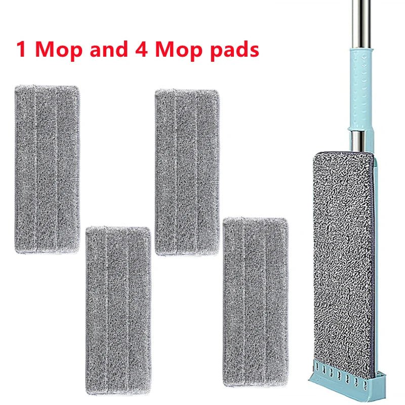 Vadrouille plate en microcarence mains libres, livres à presser, tampons de vadrouille lavables, vadrouille paresseuse, outils de nettoyage ménager, le plus récent, 2023 - House Tools Store