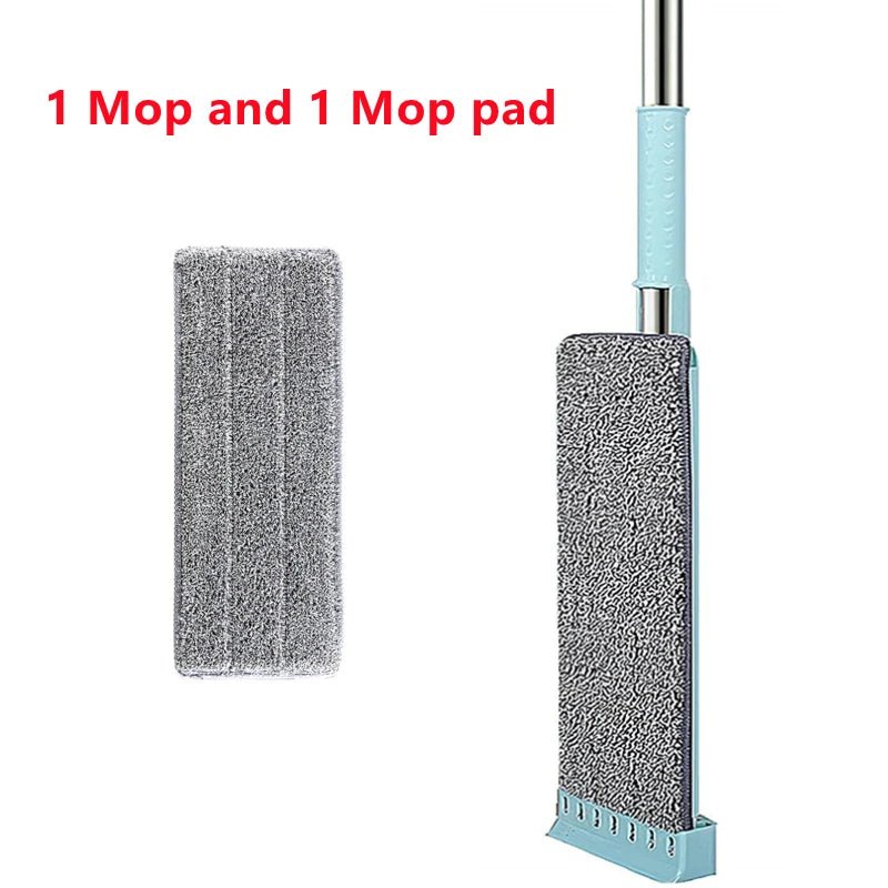 Vadrouille plate en microcarence mains libres, livres à presser, tampons de vadrouille lavables, vadrouille paresseuse, outils de nettoyage ménager, le plus récent, 2023 - House Tools Store