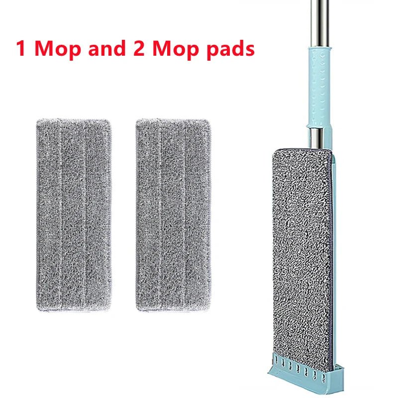 Vadrouille plate en microcarence mains libres, livres à presser, tampons de vadrouille lavables, vadrouille paresseuse, outils de nettoyage ménager, le plus récent, 2023 - House Tools Store