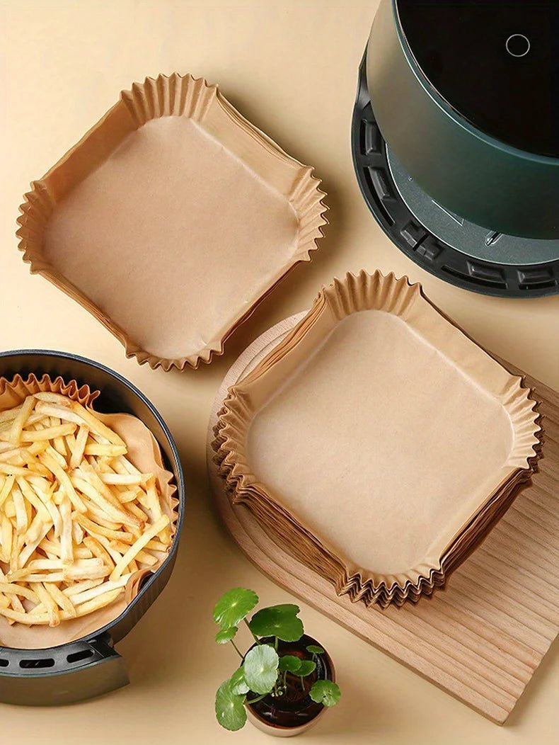 Friteuse à air doublée de papier antiadhésif, four à micro - ondes, facile à nettoyer et à séparer, cuisson plus saine, 50 paquets - House Tools Store
