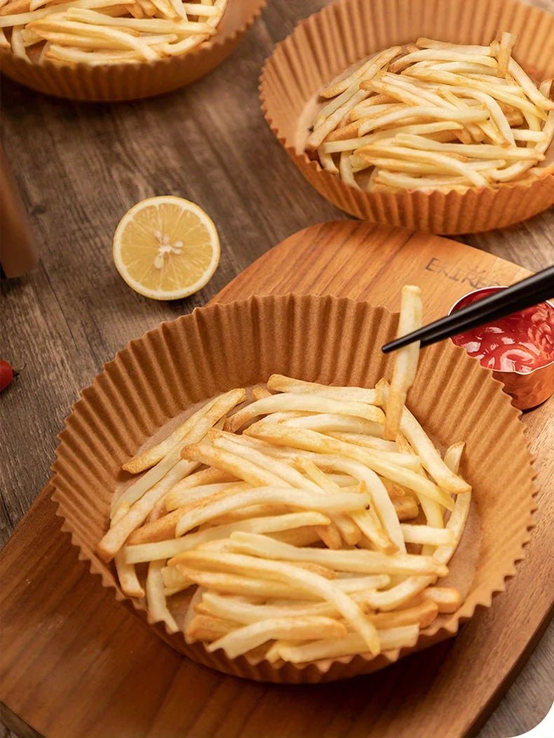 Friteuse à air doublée de papier antiadhésif, four à micro - ondes, facile à nettoyer et à séparer, cuisson plus saine, 50 paquets - House Tools Store
