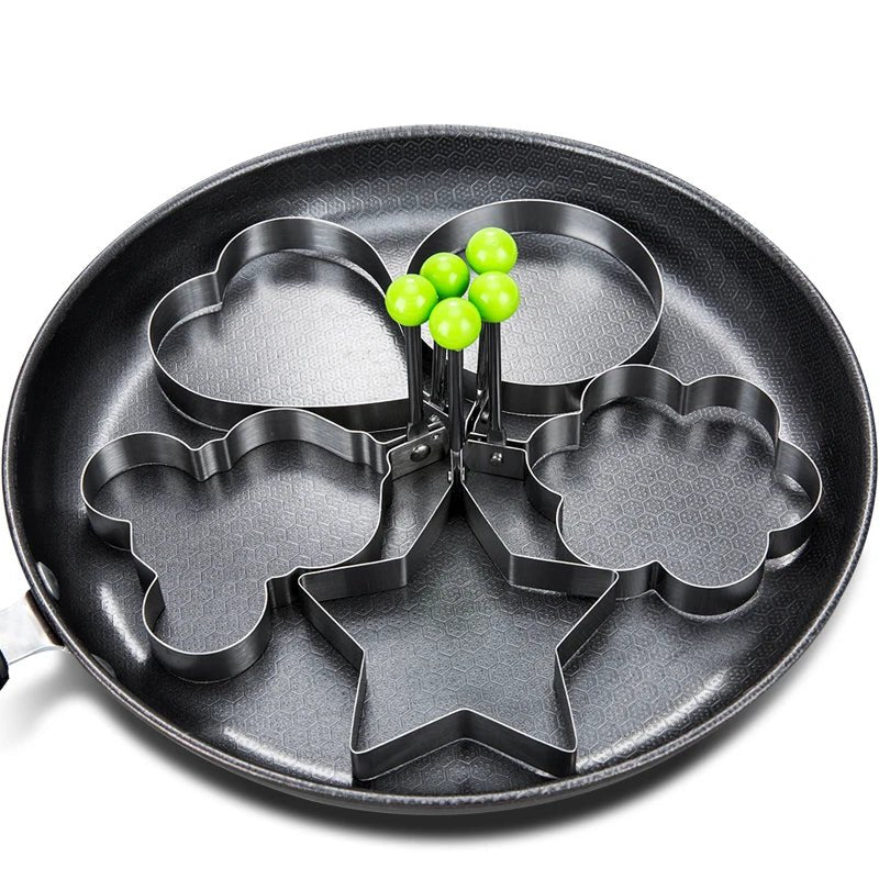 Moule à Omelette en acier inoxydable, ustensile de cuisine, forme de crêpes, œufs frits, 5 modèles - House Tools Store