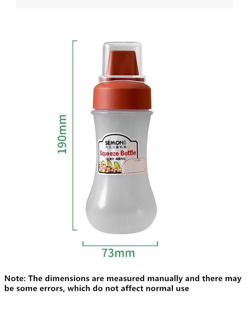 Bouteille à presser anti - fuite pour condiments, contenant pour salade, ketchup, confiture de miel, accessoire de cuisine, 1/2/3 pièces - House Tools Store