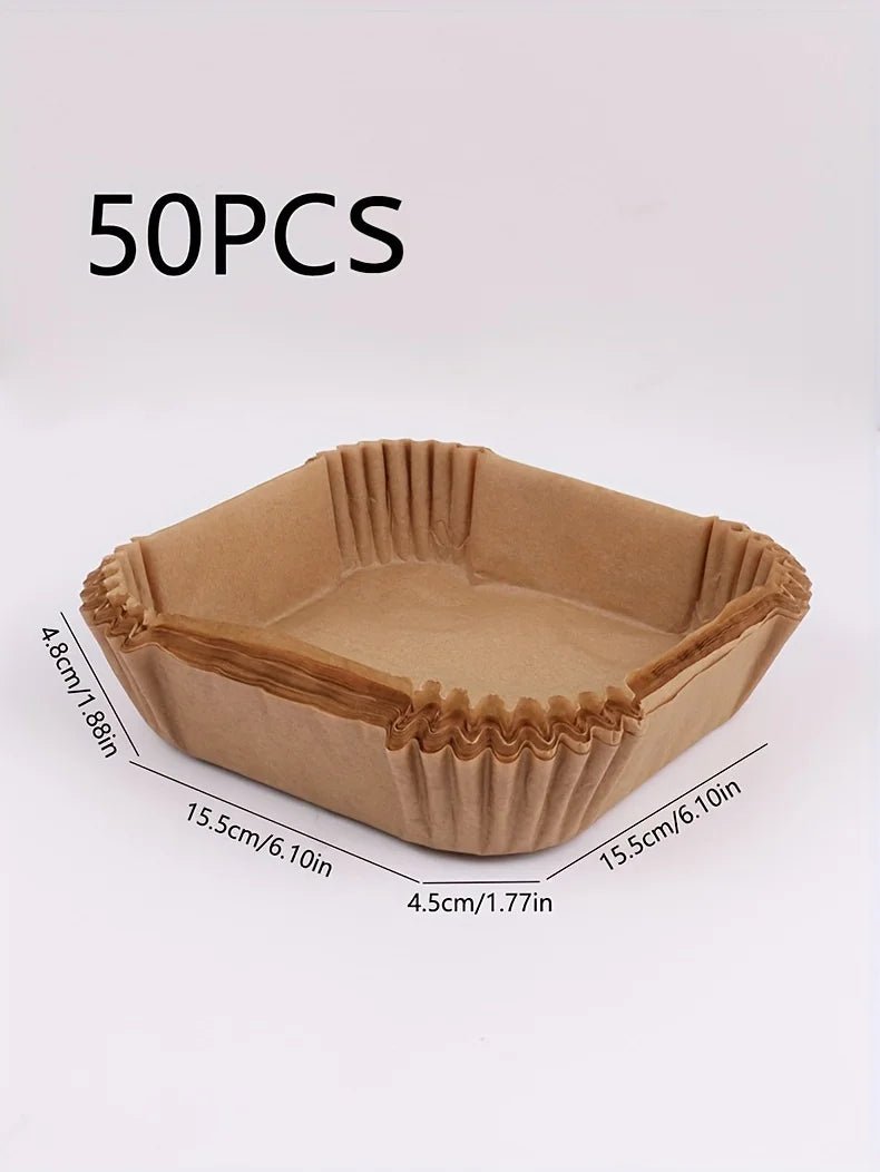 Friteuse à air doublée de papier antiadhésif, four à micro - ondes, facile à nettoyer et à séparer, cuisson plus saine, 50 paquets - House Tools Store