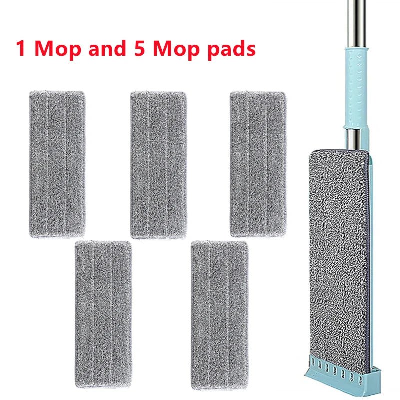 Vadrouille plate en microcarence mains libres, livres à presser, tampons de vadrouille lavables, vadrouille paresseuse, outils de nettoyage ménager, le plus récent, 2023 - House Tools Store