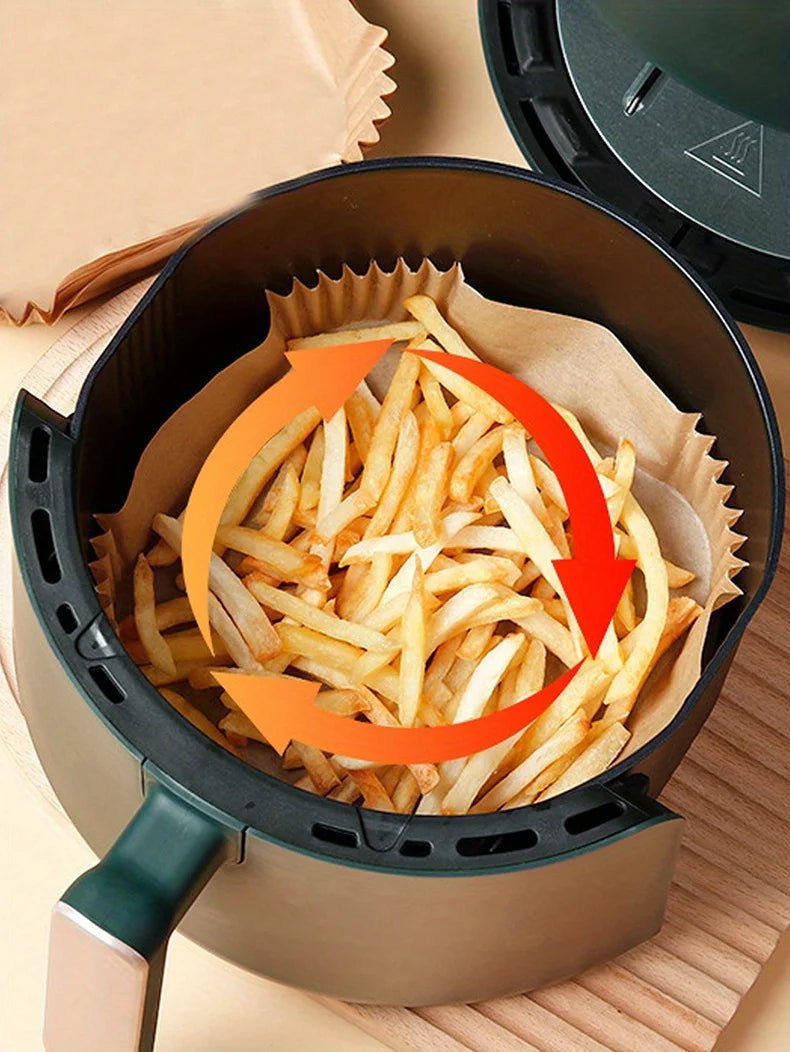Friteuse à air doublée de papier antiadhésif, four à micro - ondes, facile à nettoyer et à séparer, cuisson plus saine, 50 paquets - House Tools Store