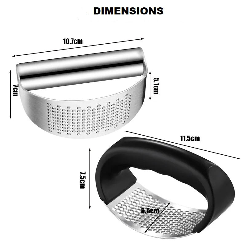 Presse à ail en acier inoxydable de la marque Stainless Steel, solide, efficace et sécurisée. Outil Manuel facile à utiliser, à nettoyer et à ranger. - House Tools Store