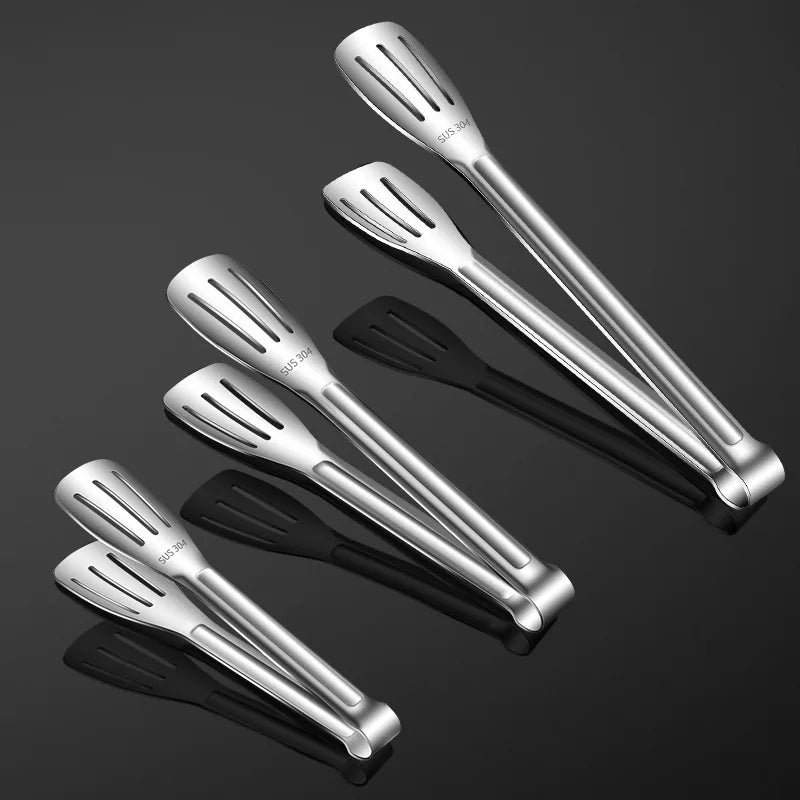 Pinces de cuisine coordonnantes en acier inoxydable 304, 7, 9, 12 pouces, accessoires de cuisine, gril, barbecue, salade - House Tools Store