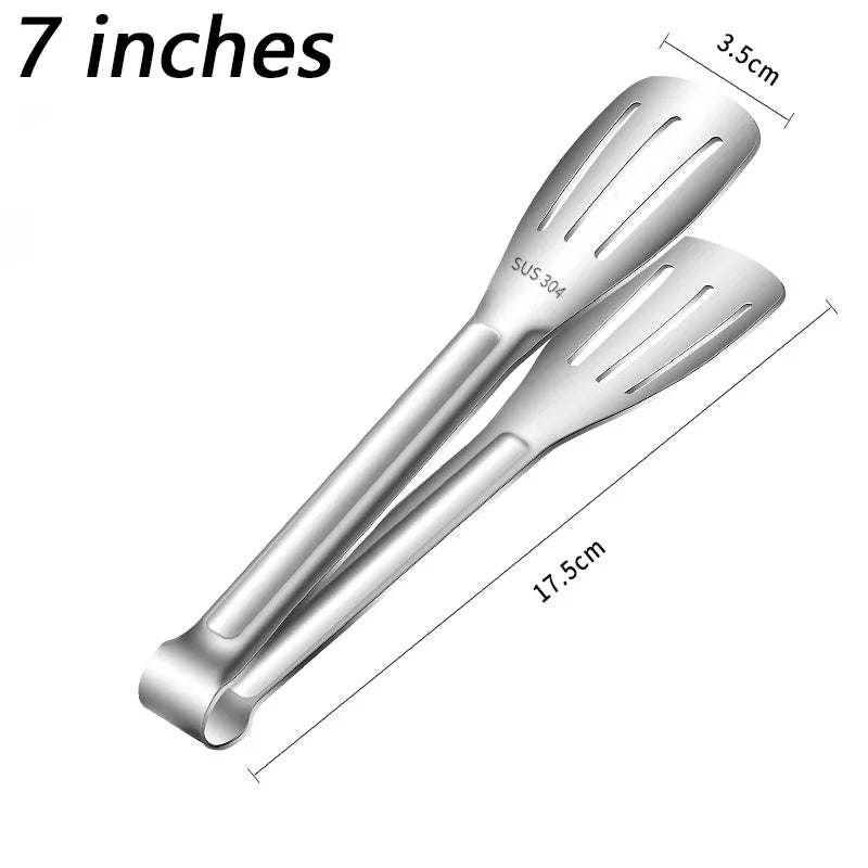 Pinces de cuisine coordonnantes en acier inoxydable 304, 7, 9, 12 pouces, accessoires de cuisine, gril, barbecue, salade - House Tools Store