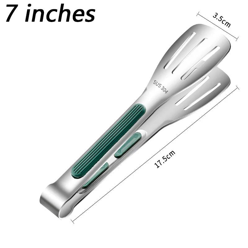 Pinces de cuisine coordonnantes en acier inoxydable 304, 7, 9, 12 pouces, accessoires de cuisine, gril, barbecue, salade - House Tools Store