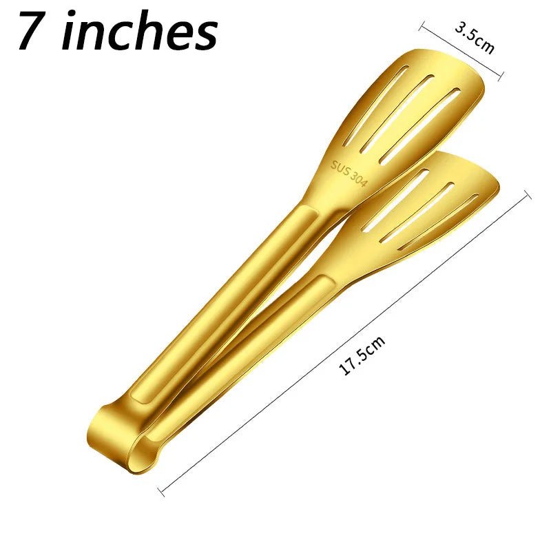 Pinces de cuisine coordonnantes en acier inoxydable 304, 7, 9, 12 pouces, accessoires de cuisine, gril, barbecue, salade - House Tools Store