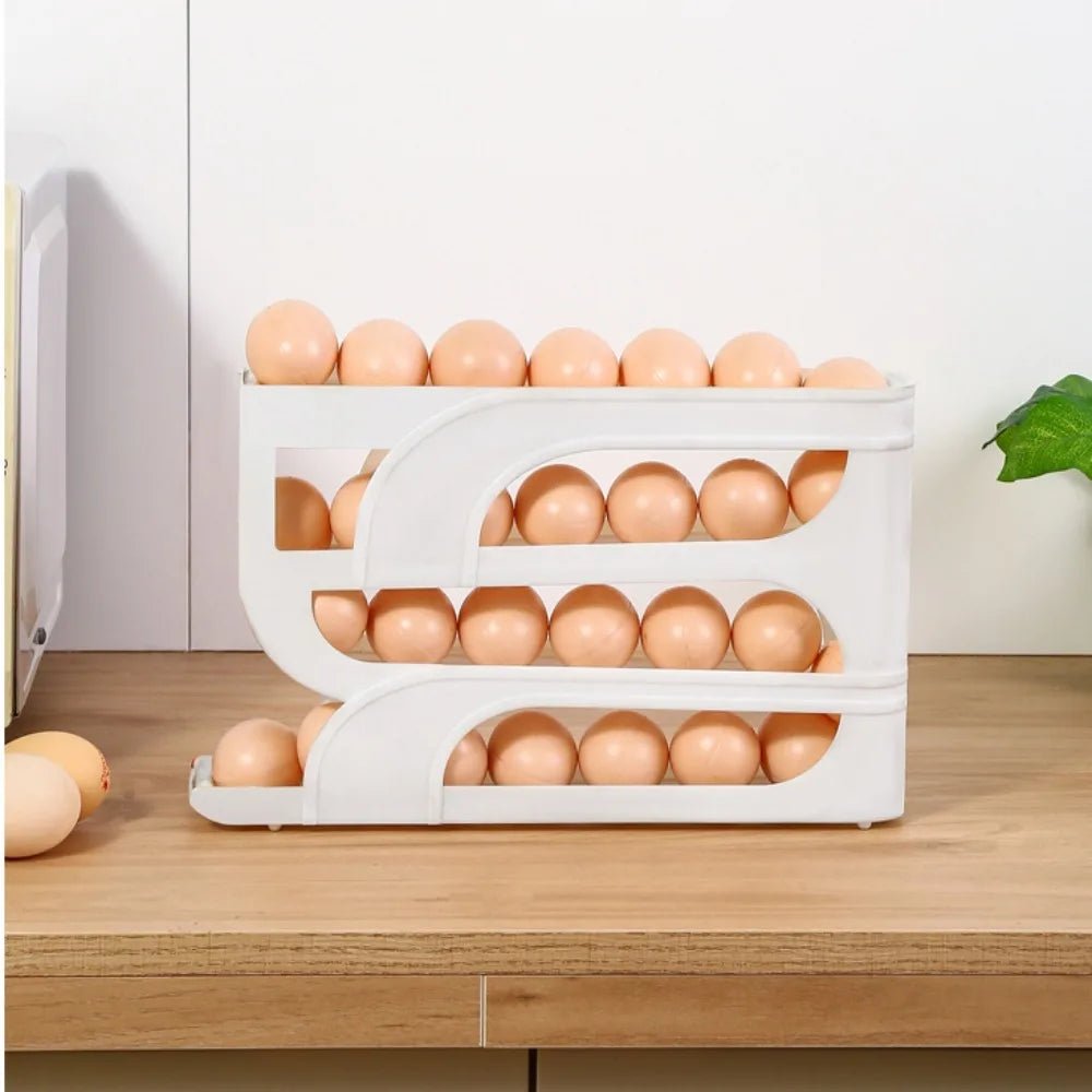 Rouleau à œufs automatique de grande capacité, distributeur d'oeufs, 3 couches, 4 couches, organisateur René dédié à la cuisine domestique, gain de place T1 - House Tools Store