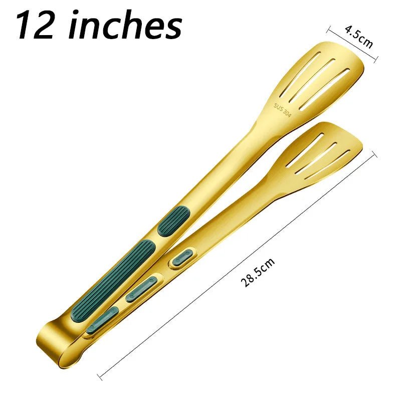 Pinces de cuisine coordonnantes en acier inoxydable 304, 7, 9, 12 pouces, accessoires de cuisine, gril, barbecue, salade - House Tools Store