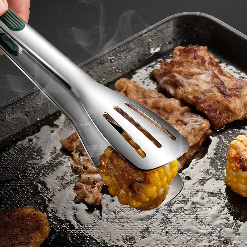 Pinces de cuisine coordonnantes en acier inoxydable 304, 7, 9, 12 pouces, accessoires de cuisine, gril, barbecue, salade - House Tools Store