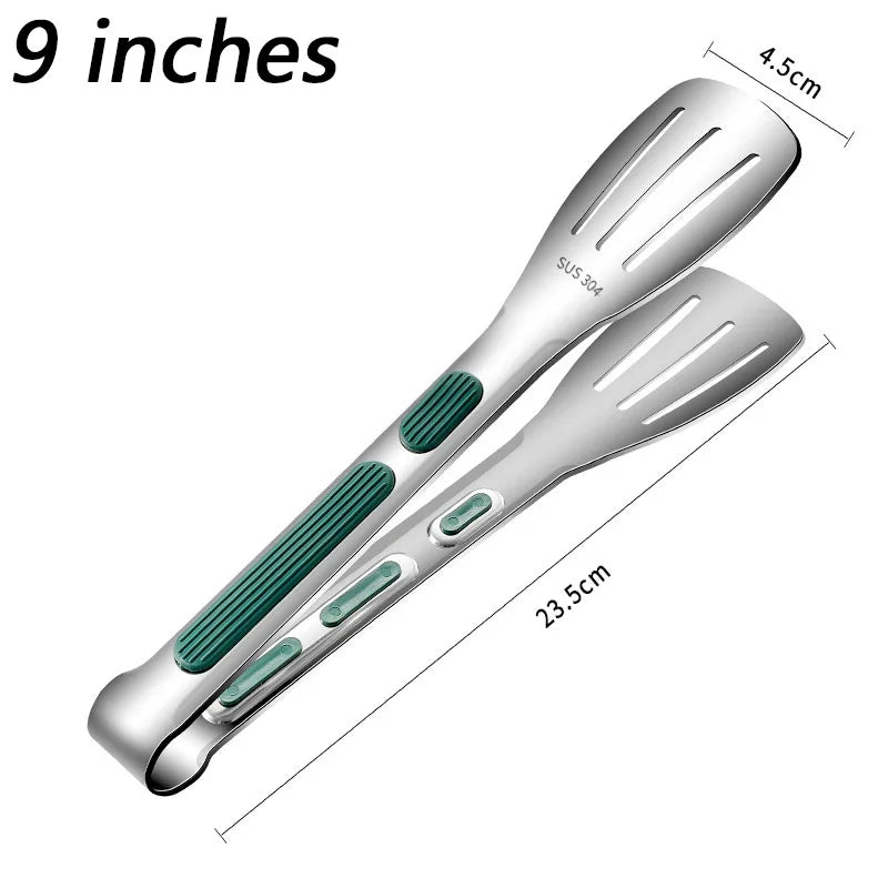 Pinces de cuisine coordonnantes en acier inoxydable 304, 7, 9, 12 pouces, accessoires de cuisine, gril, barbecue, salade - House Tools Store
