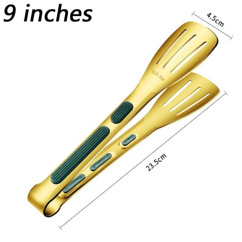 Pinces de cuisine coordonnantes en acier inoxydable 304, 7, 9, 12 pouces, accessoires de cuisine, gril, barbecue, salade - House Tools Store