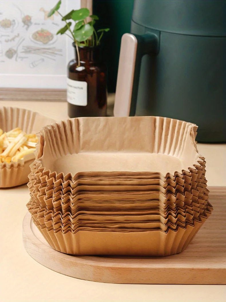 Friteuse à air doublée de papier antiadhésif, four à micro - ondes, facile à nettoyer et à séparer, cuisson plus saine, 50 paquets - House Tools Store
