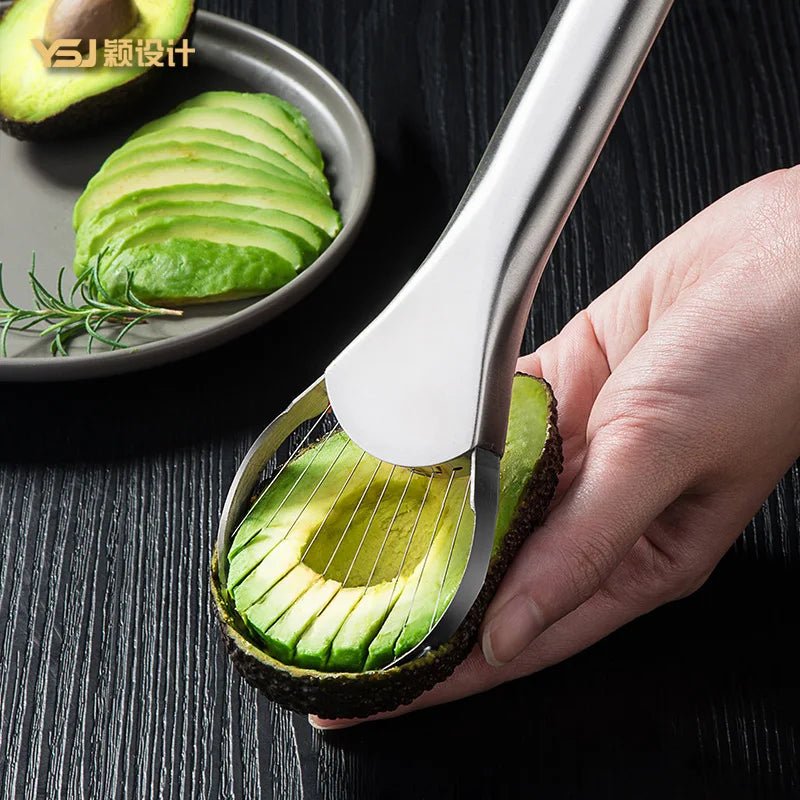 Coupe - fruits en acier inoxydable, couteau à avocat, gadgets de cuisine, artefact de coupe, tranches de fruits du dragon, tout pour la cuisine et la maison - House Tools Store