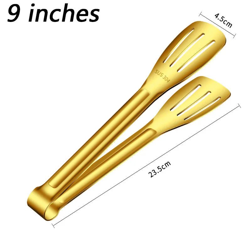 Pinces de cuisine coordonnantes en acier inoxydable 304, 7, 9, 12 pouces, accessoires de cuisine, gril, barbecue, salade - House Tools Store