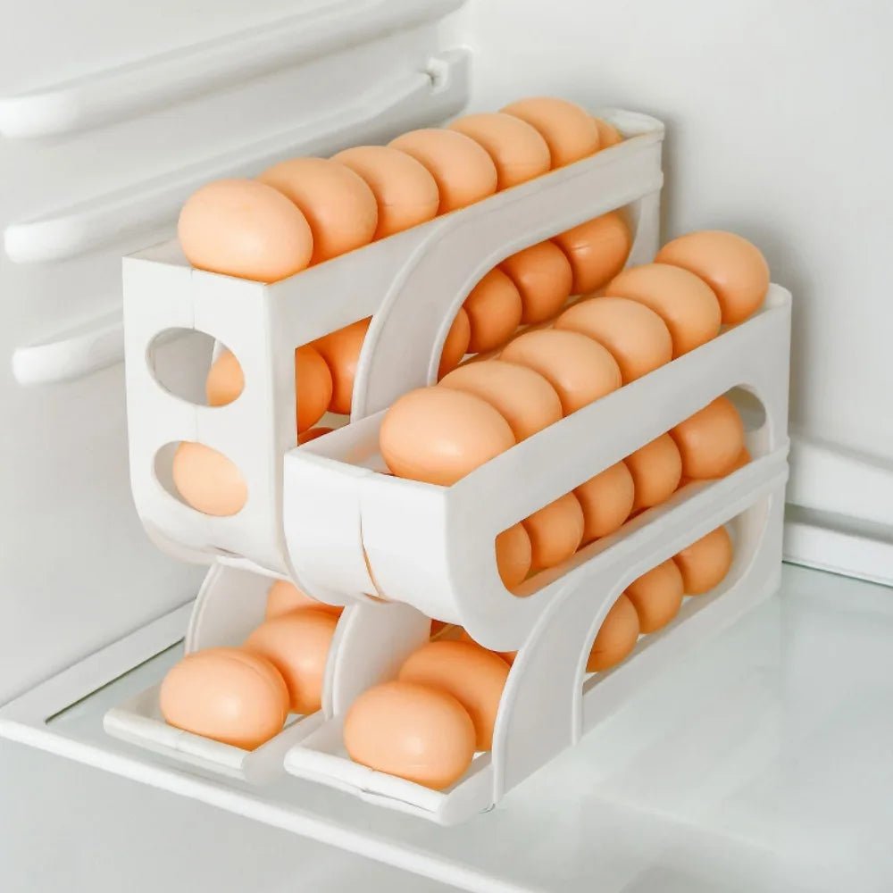Rouleau à œufs automatique de grande capacité, distributeur d'oeufs, 3 couches, 4 couches, organisateur René dédié à la cuisine domestique, gain de place T1 - House Tools Store