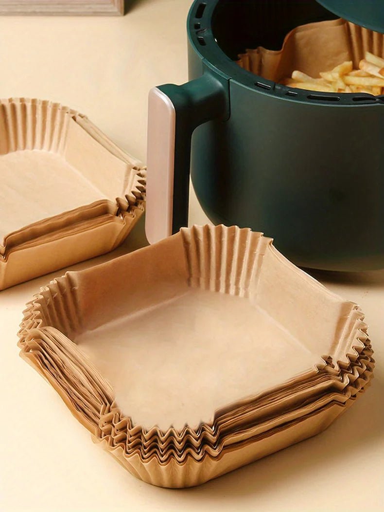 Friteuse à air doublée de papier antiadhésif, four à micro - ondes, facile à nettoyer et à séparer, cuisson plus saine, 50 paquets - House Tools Store