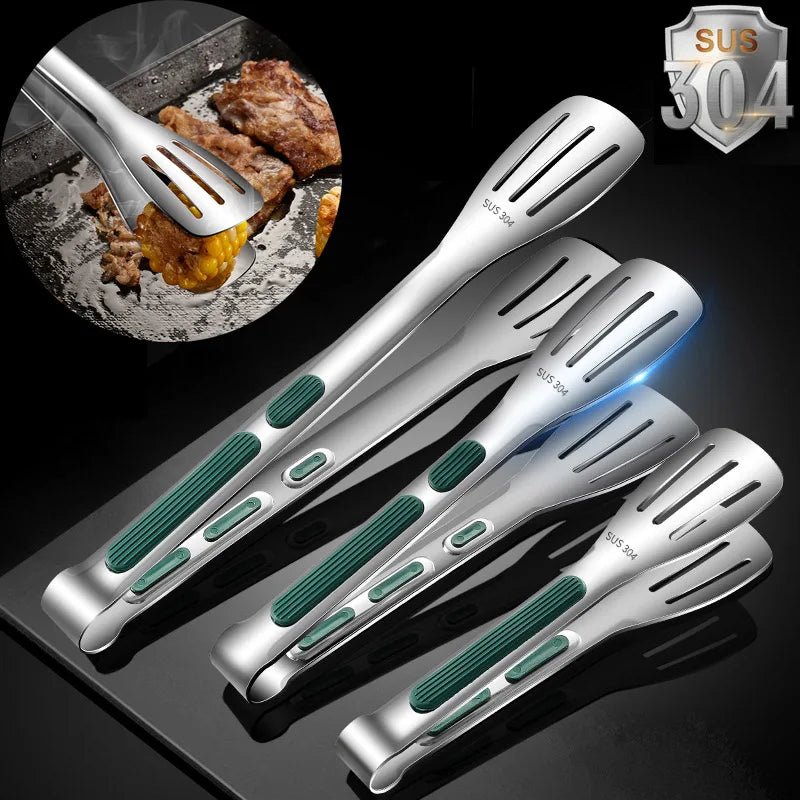 Pinces de cuisine coordonnantes en acier inoxydable 304, 7, 9, 12 pouces, accessoires de cuisine, gril, barbecue, salade - House Tools Store
