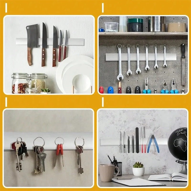 Support à couteaux magnétique en acier inoxydable, rangement organisateur mural. - House Tools Store